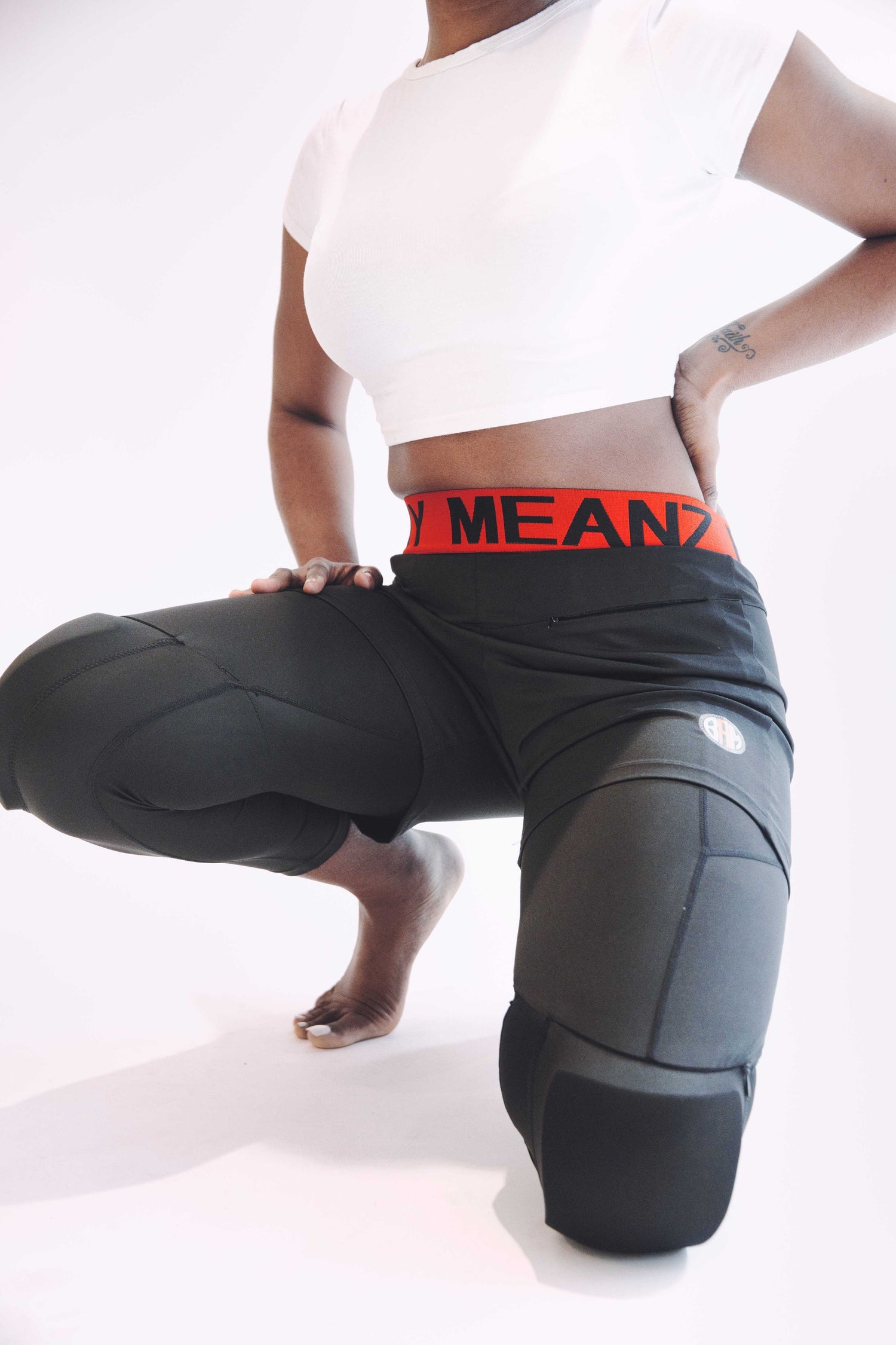 Women's Padded Training Pants with Removable Knee Pads — Knee Protection Workout Pants - The Bam Collective LLC
