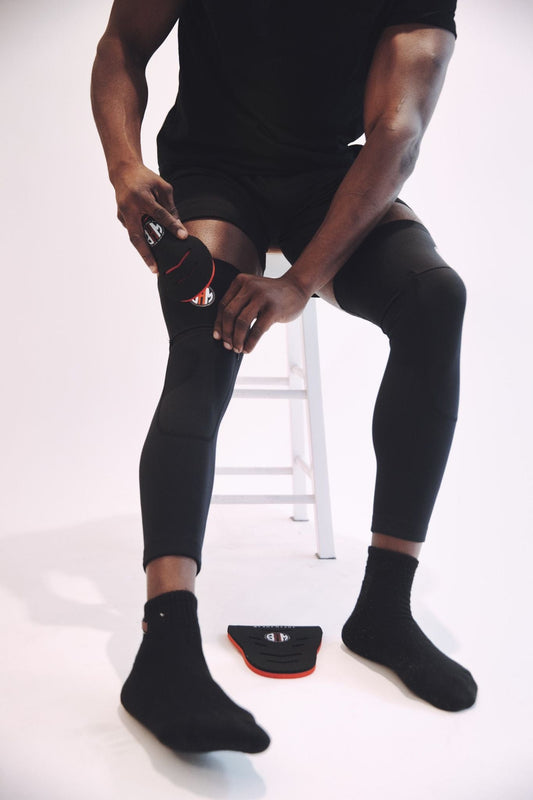 Men’s Workout Knee Sleeves with Removable Knee Pads — Padded Knee Protection Gear