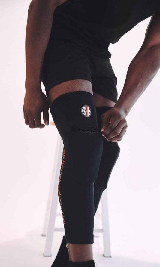 Men's Workout Knee Sleeves with Removable Knee Pads — Padded Knee Protection Gear