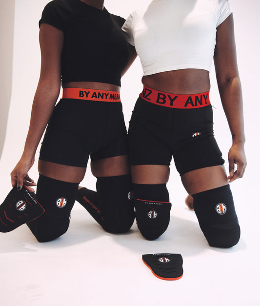 Women’s Knee Sleeves with Removable Knee Pads | By Any Meanz®