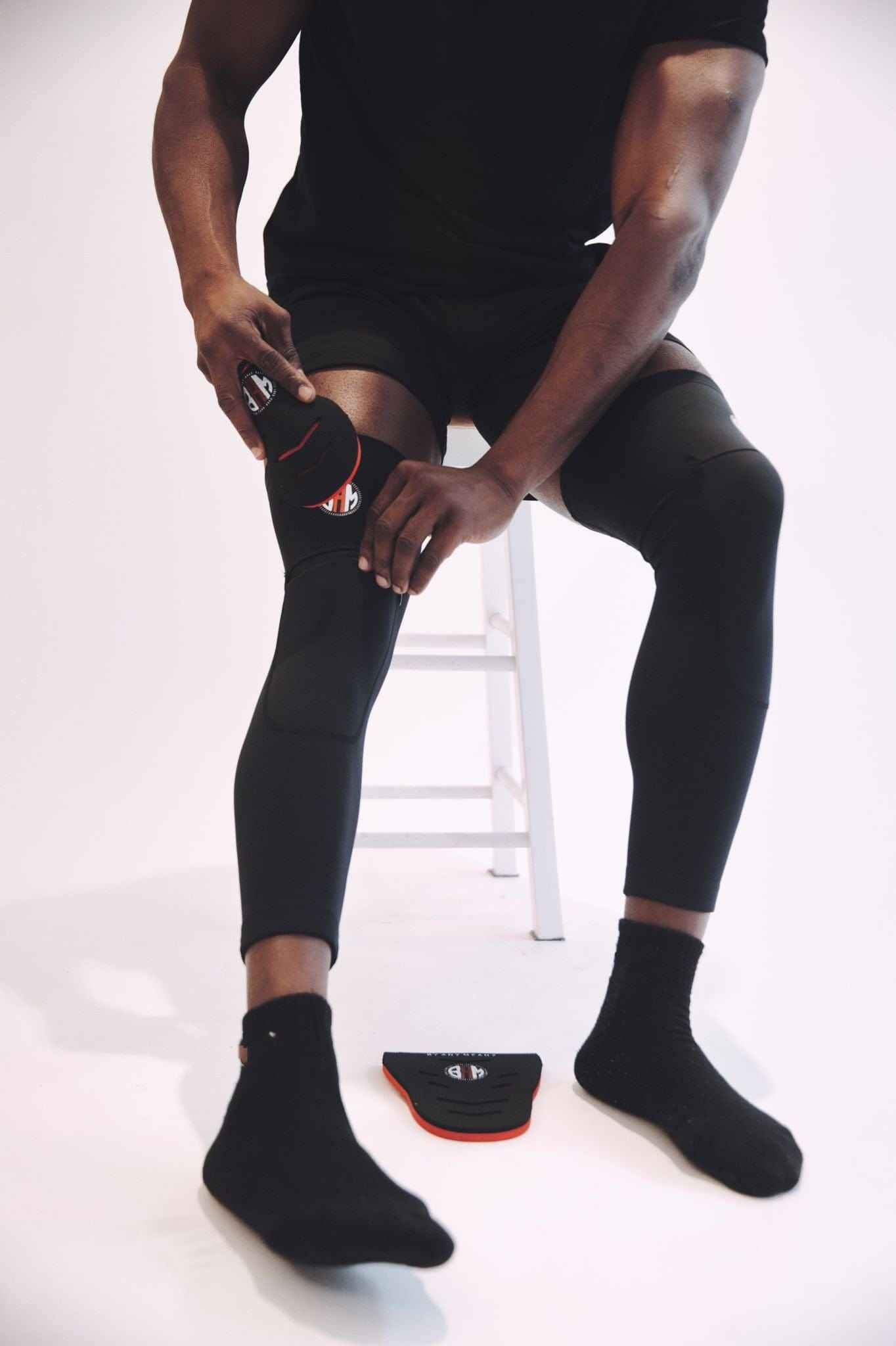 Men's Workout Knee Sleeves with Removable Knee Pads — Padded Knee Protection Gear